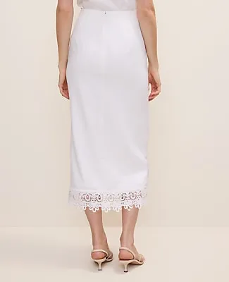 Ann Taylor Wrap Midi Skirt in Linen Blend sold by Ann Taylor product image thumbnail 3