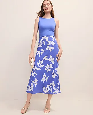 Ann Taylor Floral Slip Skirt in Satin sold by Ann Taylor