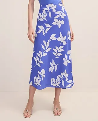 Ann Taylor Floral Slip Skirt in Satin sold by Ann Taylor product image thumbnail 2