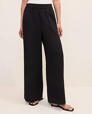 Ann Taylor The Easy Fit Wide-Leg Pant in Cotton Gauze sold by Ann Taylor product image thumbnail 2