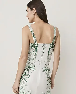Ann Taylor Palm Print Tank in Linen Blend sold by Ann Taylor product image thumbnail 2