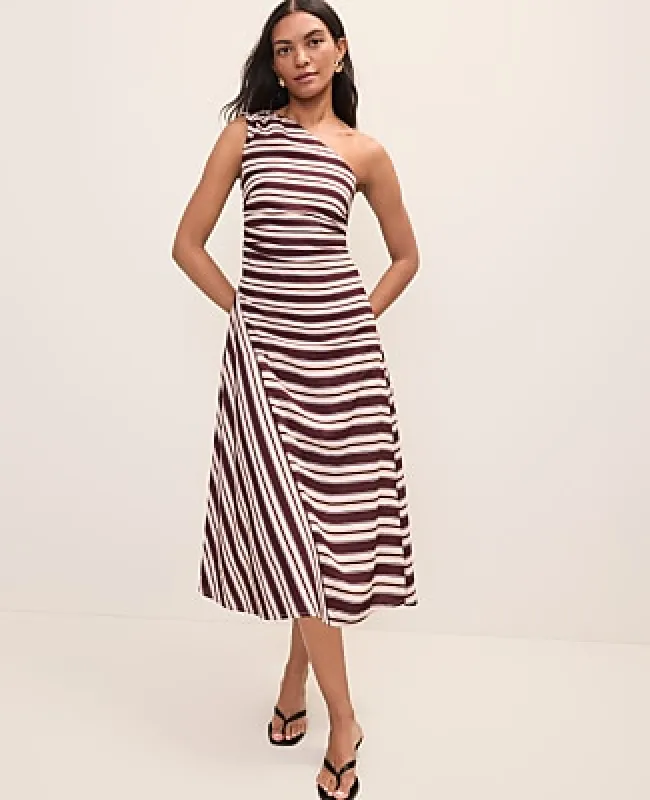 Ann Taylor Striped Midi Dress made by Ann Taylor