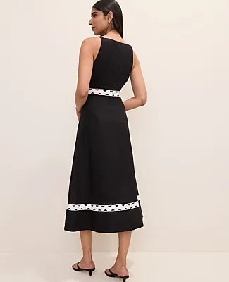 Ann Taylor Petite Ric Rac Cutout Dress in Linen Blend sold by Ann Taylor product image thumbnail 2