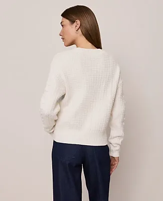 Ann Taylor Weekend Popcorn-Stitch Cable Sweater sold by Ann Taylor product image thumbnail 2