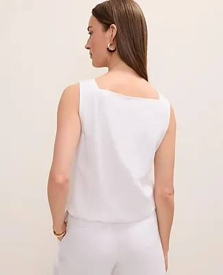 Ann Taylor Bubble Hem Top in Linen Blend sold by Ann Taylor product image thumbnail 2
