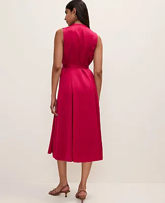 Ann Taylor Petite Belted Flare Midi Dress sold by Ann Taylor product image thumbnail 2