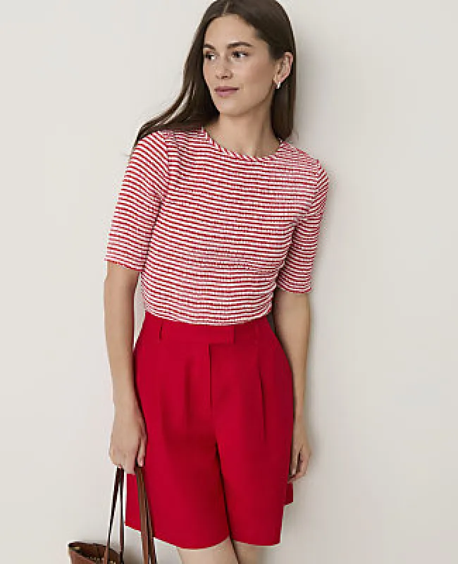 Ann Taylor Gingham Smocked Ruffle Trimmed Top made by Ann Taylor