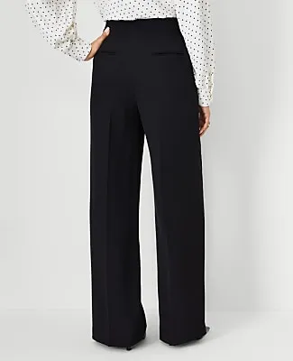 Ann Taylor The Side Zip Wide-Leg Pant in Fluid Crepe sold by Ann Taylor product image thumbnail 3