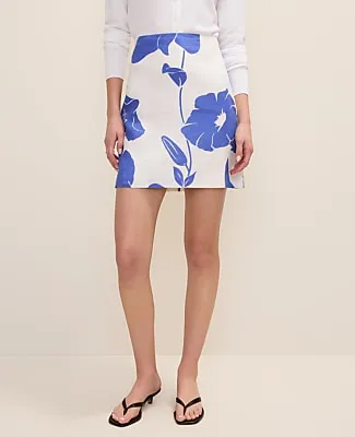 Ann Taylor Floral A-Line Skirt in Linen sold by Ann Taylor product image thumbnail 2