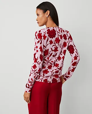 Ann Taylor Petite Floral Crew Neck Sweater sold by Ann Taylor product image thumbnail 2