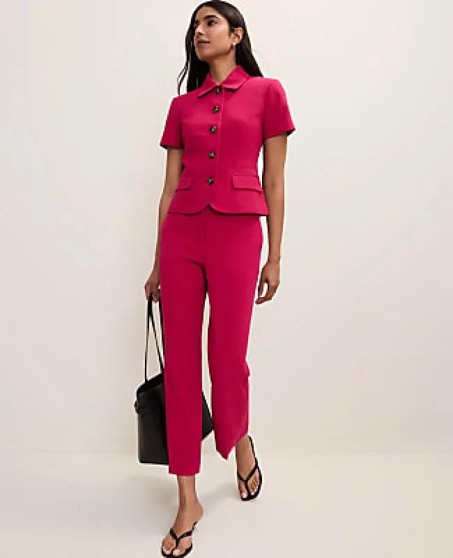 Ann Taylor The Flare Ankle Pant in Fluid Crepe made by Ann Taylor