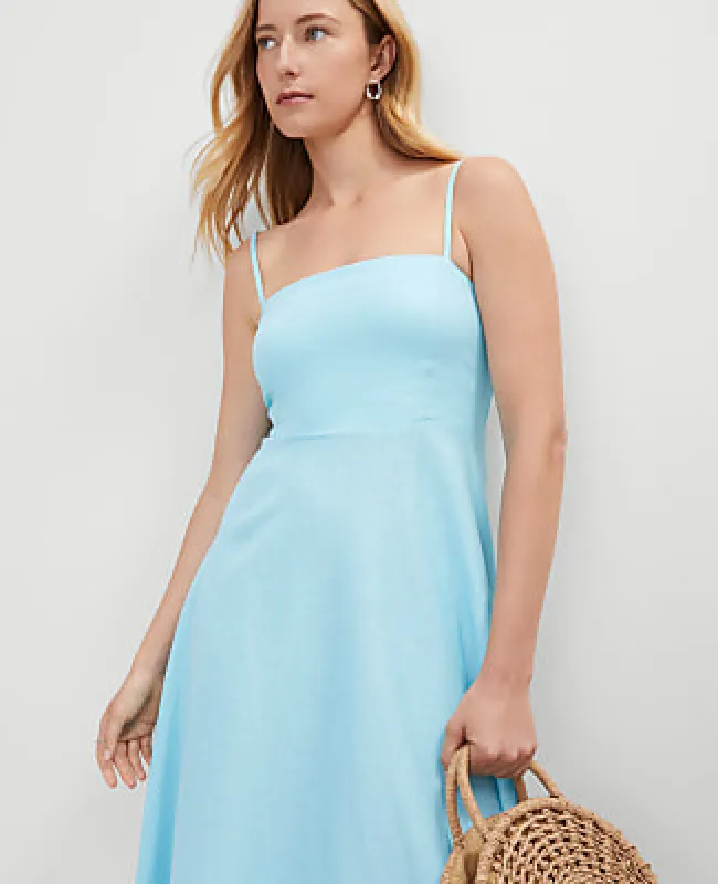 Ann Taylor Linen Blend Midi Dress made by Ann Taylor