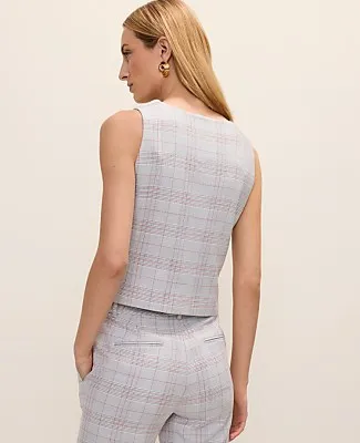 Ann Taylor The Petite Tailored Vest in Plaid sold by Ann Taylor product image thumbnail 2