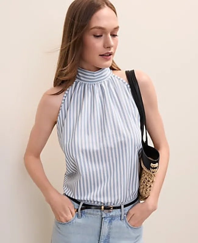 Ann Taylor Striped Halter Top made by Ann Taylor