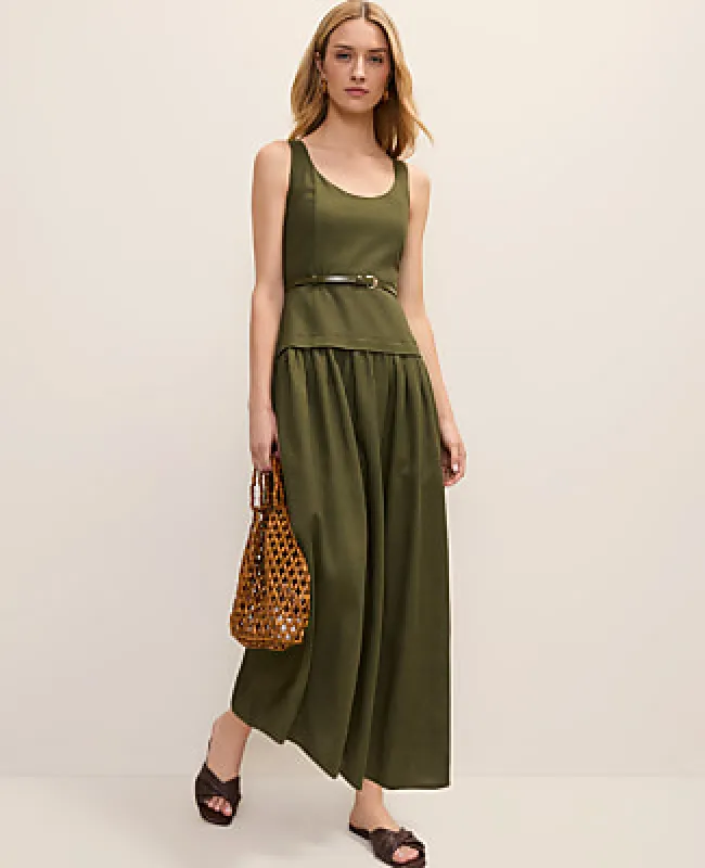 Ann Taylor Petite Belted Flare Midi Dress made by Ann Taylor