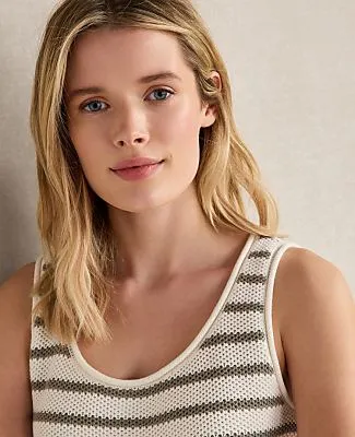 Ann Taylor Haven Well Within Organic Cotton Textured Stripe Mini Dress sold by Ann Taylor product image thumbnail 3