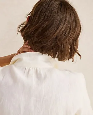Ann Taylor Haven Well Within Organic Cotton Linen Embroidered Pocket Top sold by Ann Taylor product image thumbnail 3