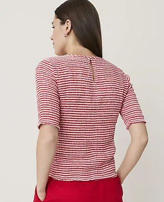 Ann Taylor Gingham Smocked Ruffle Trimmed Top sold by Ann Taylor product image thumbnail 2