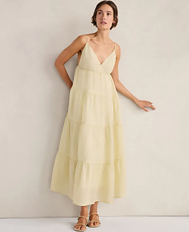 Ann Taylor Haven Well Within Ramie Blend Tiered Maxi Dress made by Ann Taylor