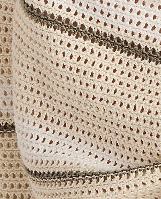 Ann Taylor Haven Well Within Cotton Linen Stripe Crossover Sweater sold by Ann Taylor product image thumbnail 3