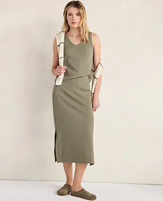 Ann Taylor Haven Well Within Organic Cotton Rib Knit V-Neck Tank sold by Ann Taylor product image thumbnail 3