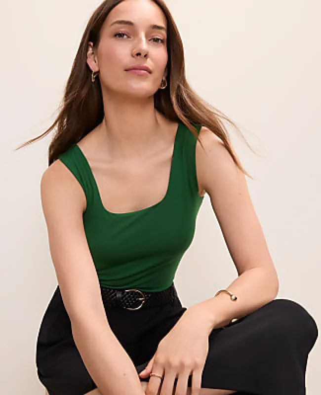 Ann Taylor Square Neck Tank Top made by Ann Taylor