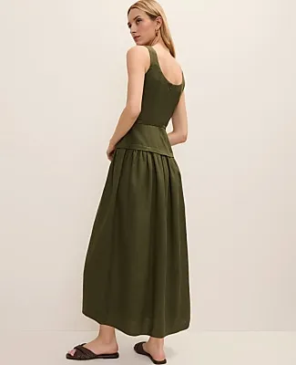 Ann Taylor Petite Belted Flare Midi Dress sold by Ann Taylor product image thumbnail 2