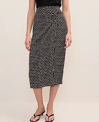 Ann Taylor Geo Print Wrap Midi Skirt sold by Ann Taylor product image thumbnail 2
