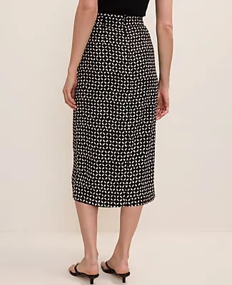 Ann Taylor Geo Print Wrap Midi Skirt sold by Ann Taylor product image thumbnail 3