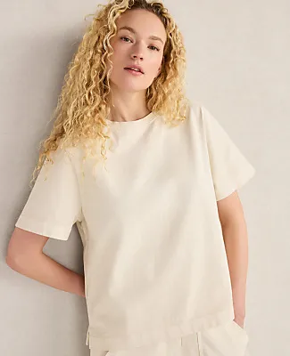 Ann Taylor Haven Well Within Garment-Dyed Organic Cotton Jersey Knit Tee sold by Ann Taylor