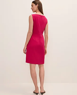 Ann Taylor The Petite Boatneck Dress in Fluid Crepe sold by Ann Taylor product image thumbnail 2