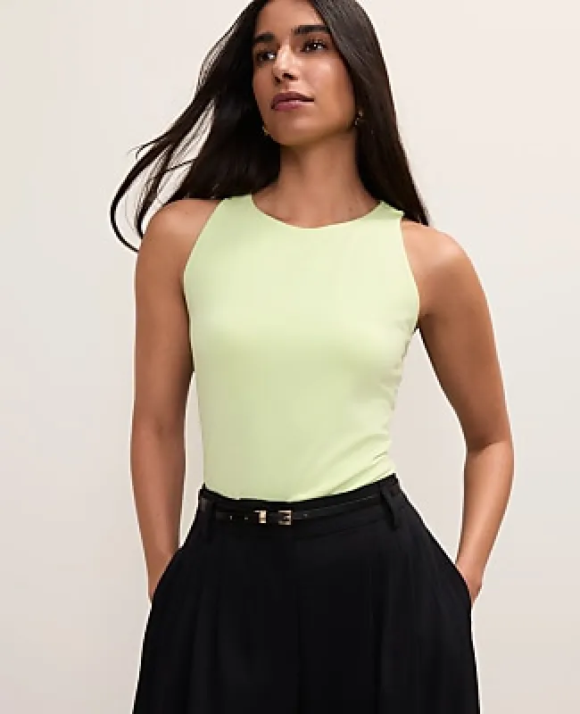 Ann Taylor Crew Neck Halter Tank Top made by Ann Taylor