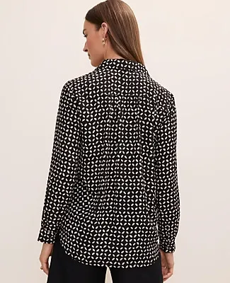 Ann Taylor Geo Print Camp Shirt sold by Ann Taylor product image thumbnail 2
