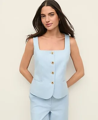 Ann Taylor The Cutaway Square Neck Vest in Doubleweave sold by Ann Taylor product image thumbnail 3