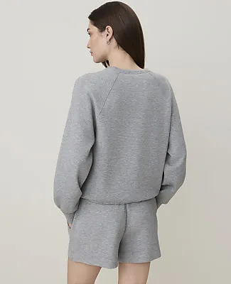 Ann Taylor Drawstring Crew Neck Sweatshirt in CloudPlush sold by Ann Taylor product image thumbnail 2