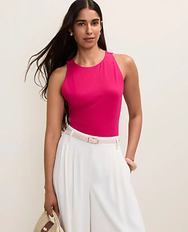 Ann Taylor Crew Neck Halter Tank Top made by Ann Taylor