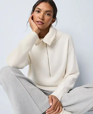 Ann Taylor Weekend Half-Zip Sweater sold by Ann Taylor
