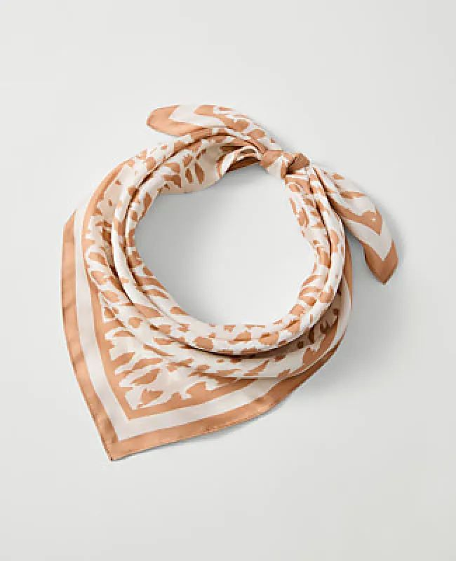 Ann Taylor Animal Print Silk Scarf made by Ann Taylor