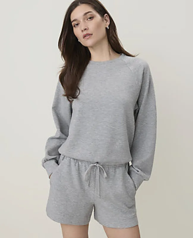 Ann Taylor Petite Drawstring Crew Neck Sweatshirt in CloudPlush made by Ann Taylor