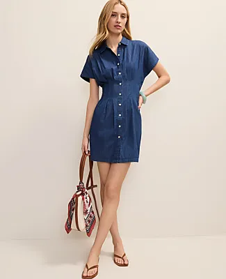 Ann Taylor Weekend Shirtdress in Chambray sold by Ann Taylor