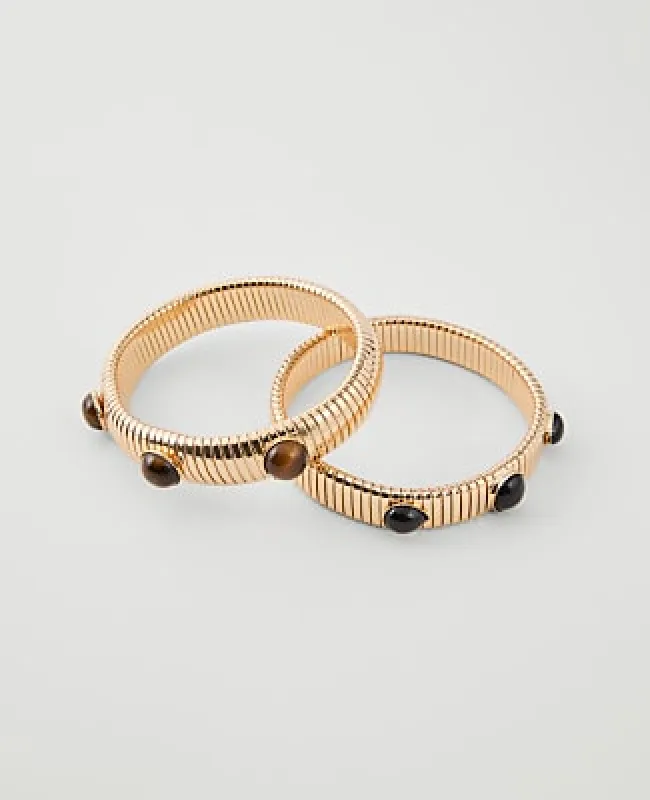 Ann Taylor Metal Gem Stretch Bracelet Set made by Ann Taylor