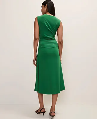 Ann Taylor Asymmetric Twist Shoulder Midi Dress sold by Ann Taylor product image thumbnail 2