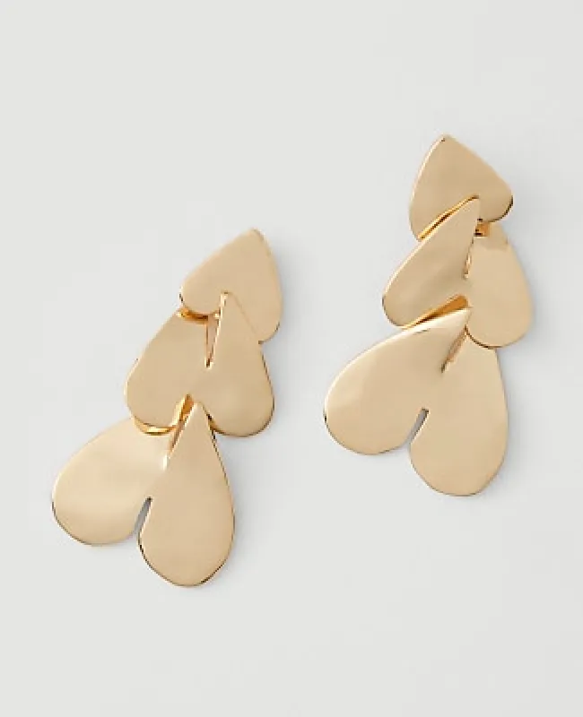 Ann Taylor Metal Heart Drop Earrings made by Ann Taylor
