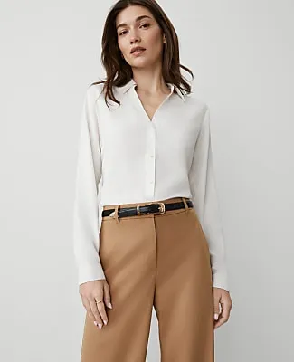 Ann Taylor Essential Shirt in Satin sold by Ann Taylor