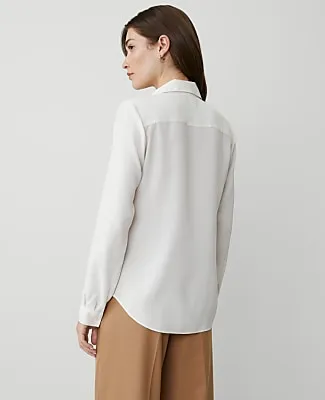 Ann Taylor Essential Shirt in Satin sold by Ann Taylor product image thumbnail 2