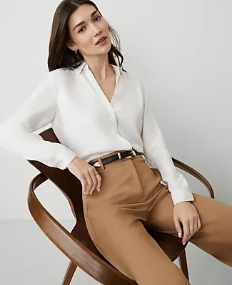 Ann Taylor Essential Shirt in Satin sold by Ann Taylor product image thumbnail 3