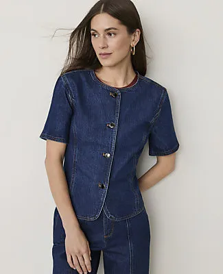 Ann Taylor Short Sleeve Denim Jacket sold by Ann Taylor