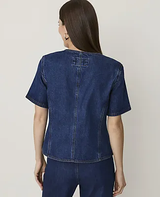 Ann Taylor Short Sleeve Denim Jacket sold by Ann Taylor product image thumbnail 2