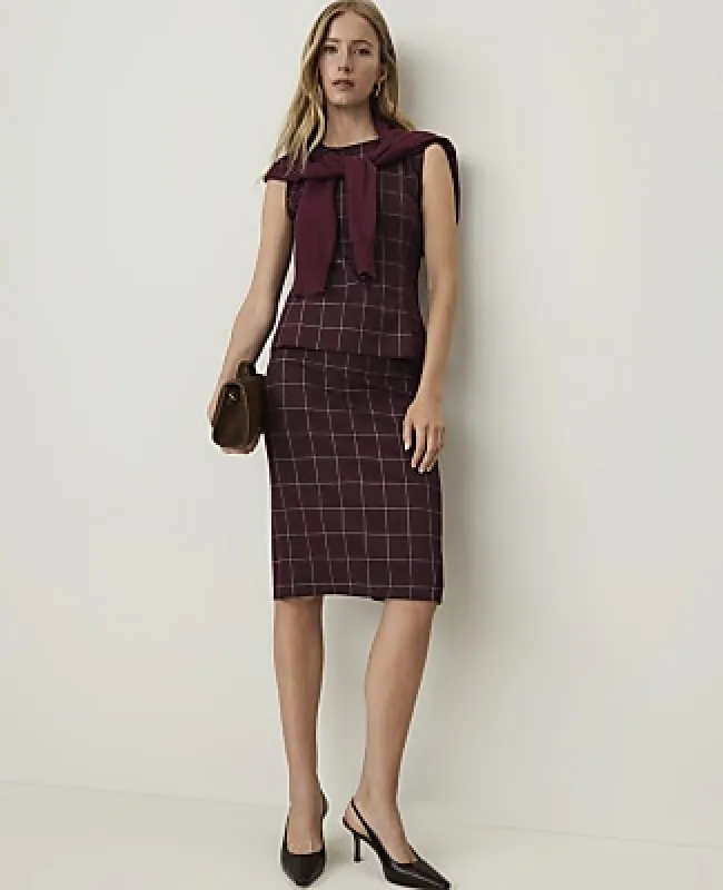 Ann Taylor The Pencil Skirt in Windowpane made by Ann Taylor