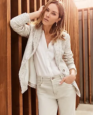 Ann Taylor Petite Essential Shirt in Satin sold by Ann Taylor